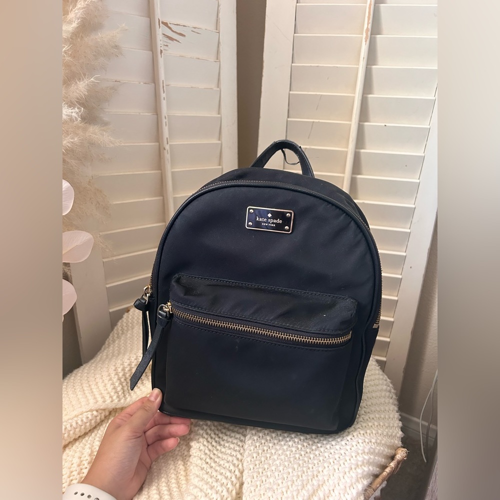 Kate Spade Black Nylon Mini Backpack